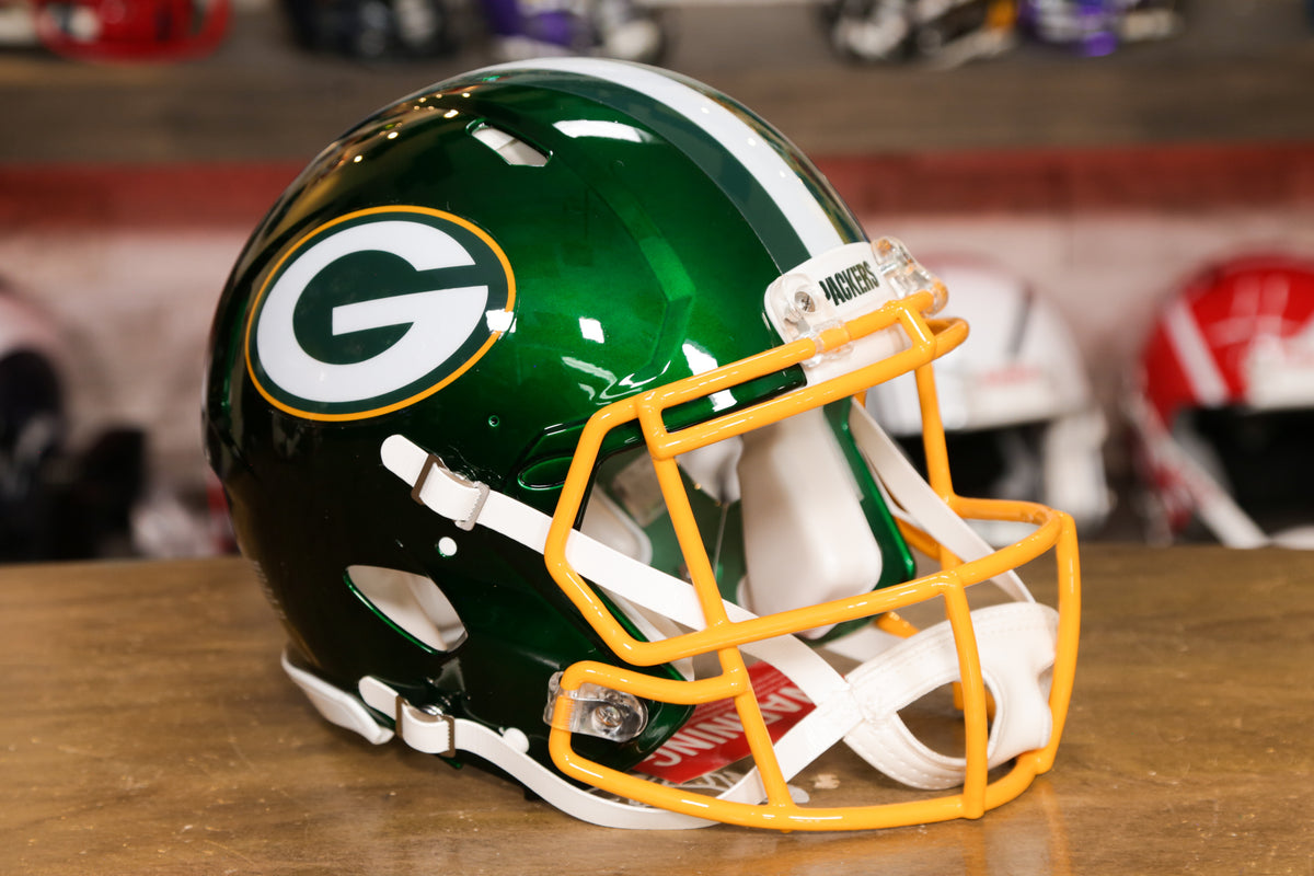 Green Bay Packers Riddell Speed Replica Helmet - Flash – Green Gridiron ...