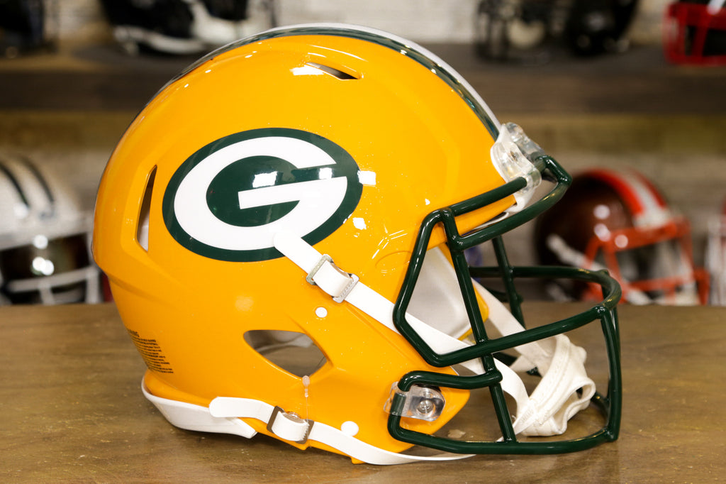 Green Bay Packers Riddell Speed Authentic Helmet – Green Gridiron, Inc.