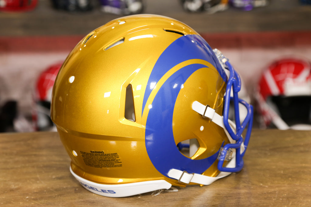Los Angeles Rams Helmet Riddell Replica Full Size Speed Style Flash Alternate