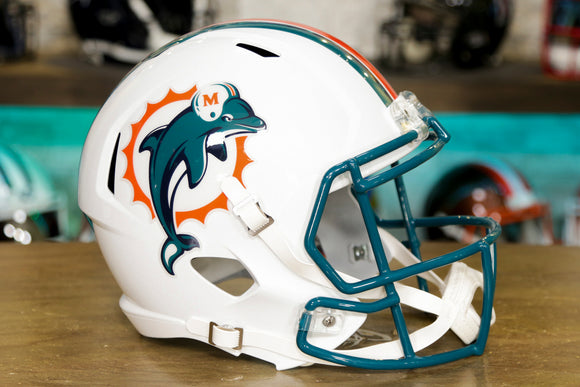 Réplica de casco Riddell Speed ​​de los Miami Dolphins - Retroceso de 1996-2012