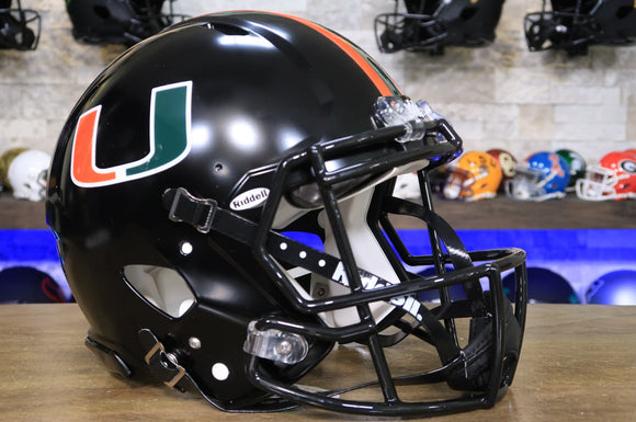 Miami Hurricanes Riddell Speed Authentic Helmet - Miami Nights