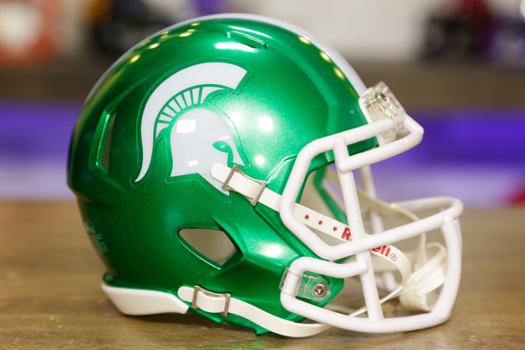 Michigan State Spartans Riddell Speed Mini Helmet - Flash Green