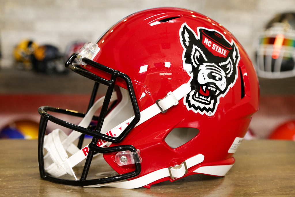 NC State Wolfpack Riddell Speed Replica Helmet - Glittery Red Tuffy ...