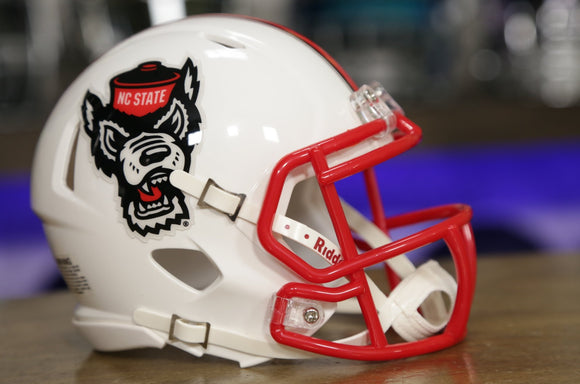 Minicasco NC State Wolfpack Riddell Speed ​​- Blanco Tuffy