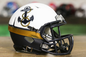 Navy Midshipmen Riddell Speed Mini Helmet - Two Toned White and Navy