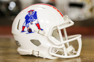 New England Patriots Riddell Speed Mini Helmet - 1982-1989 Throwback