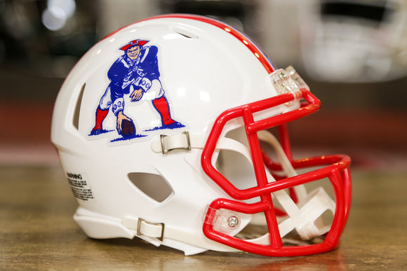 New England Patriots Riddell Speed Mini Helmet - 1990-1992 Throwback