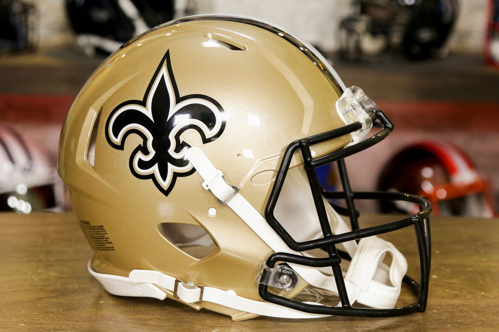 Riddell New Orleans Saints Revolution Speed Authentic Helmet