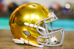 Notre Dame Fighting Irish Riddell Speed Mini Helmet - Hydro Gold