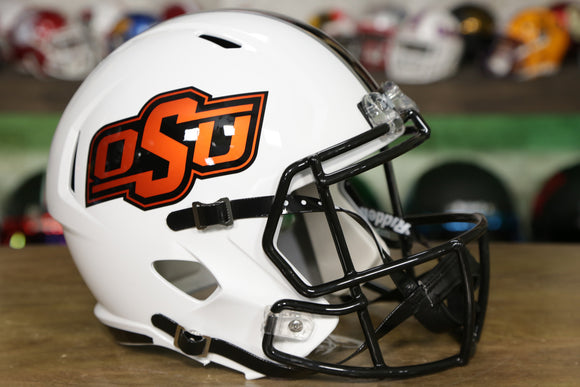 Oklahoma State Cowboys Riddell Speed Replica Helmet - Chrome Orange Decals