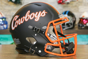 Oklahoma State Cowboys Riddell Speed Authentic Helmet - Matte Black