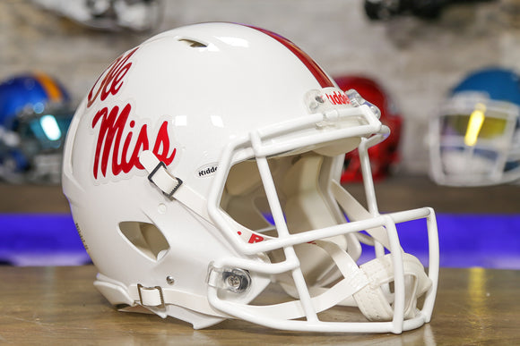 Mississippi Rebels Riddell Speed Authentic Helmet - White