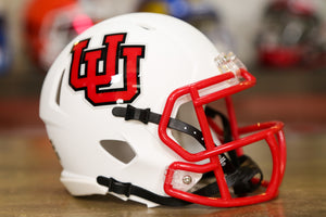 Utah Utes Riddell Speed Mini Helmet - Matte White UU