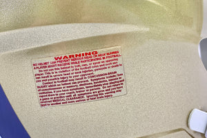 Calcomanía de etiqueta de advertencia para cascos de fútbol
