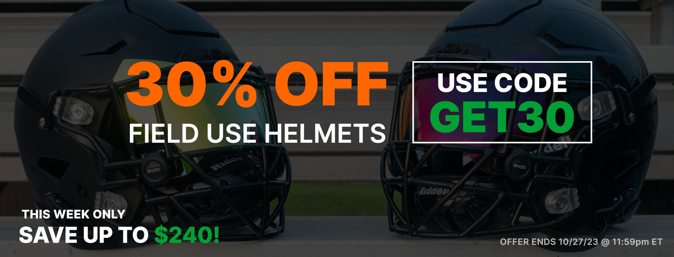 Green Gridirion Football Helmets, Facemasks, Visors, Chinstraps