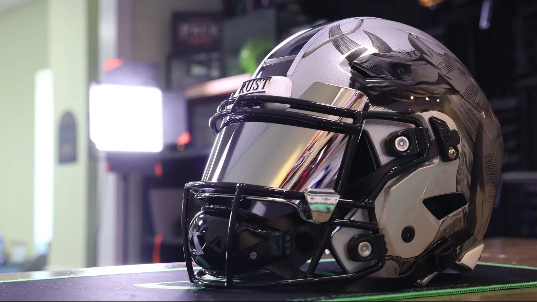 Custom Football Helmets Green Gridiron Inc Custom football helmets green gridiron inc
